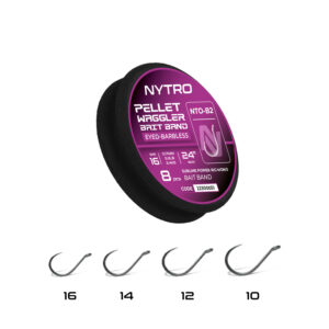 NTO-B2 BARBLESS PELLET WAGGLER LATEX BAIT BAND READY TIED RIGS